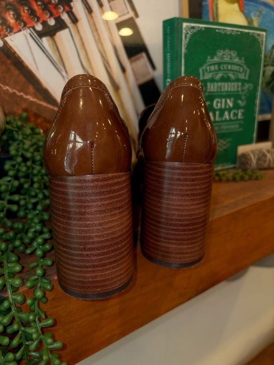 Steve Madden - Women’s 8.5 Patent Leather Block Heel Loafers - Picture 3 of 7